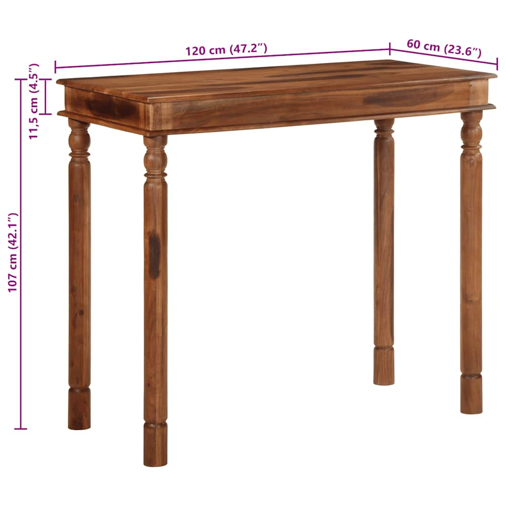 Table de bar 120x60x107 cm bois massif d'acacia Tables à manger vidaXL   