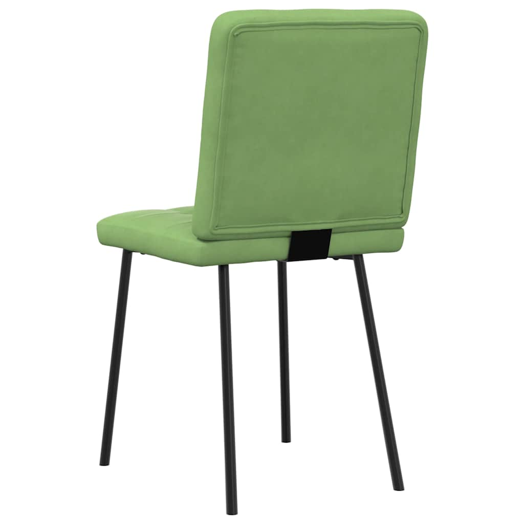 Chaises à manger lot de 4 vert clair velours Chaises de cuisine vidaXL