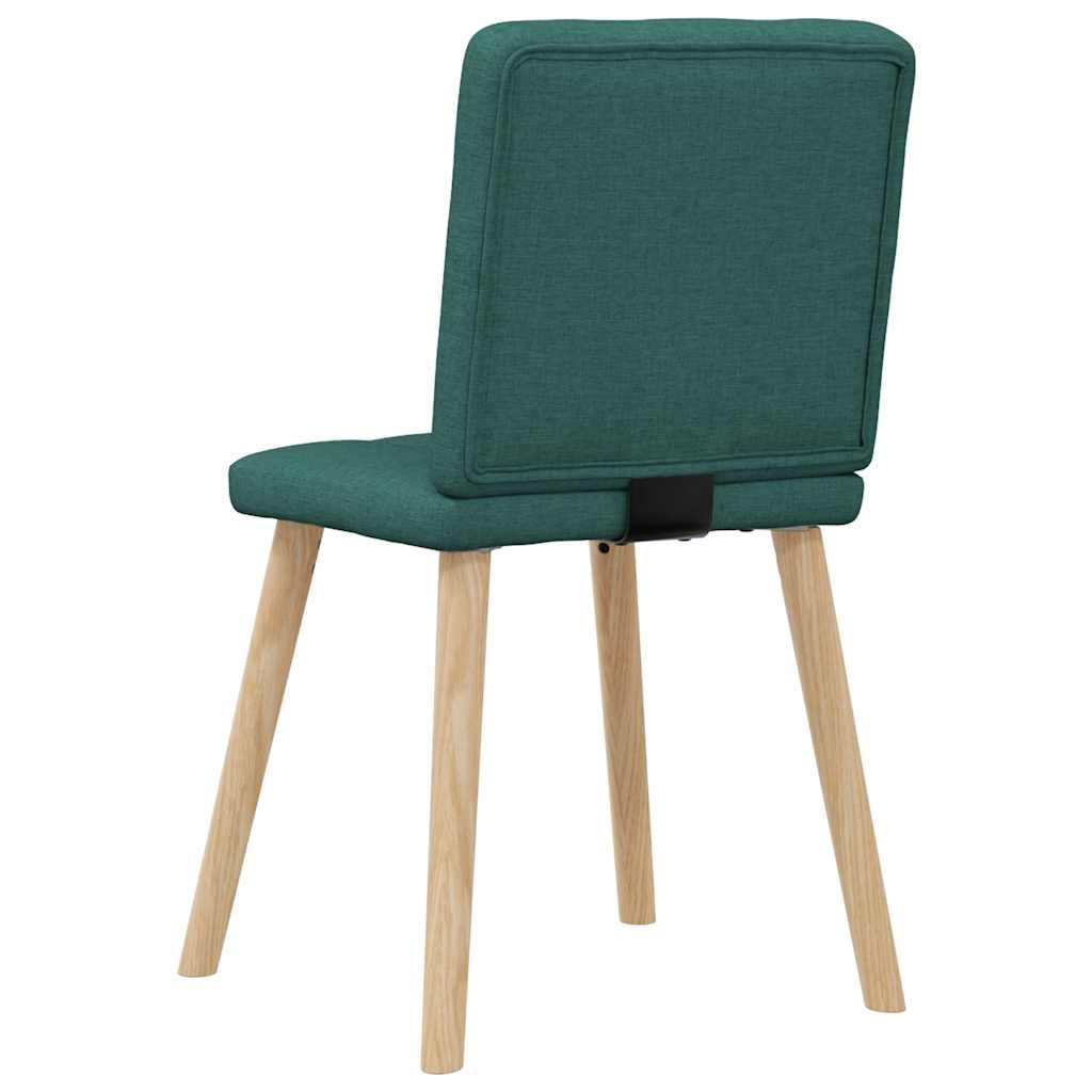 Chaises à manger lot de 4 vert foncé tissu Chaises de cuisine vidaXL