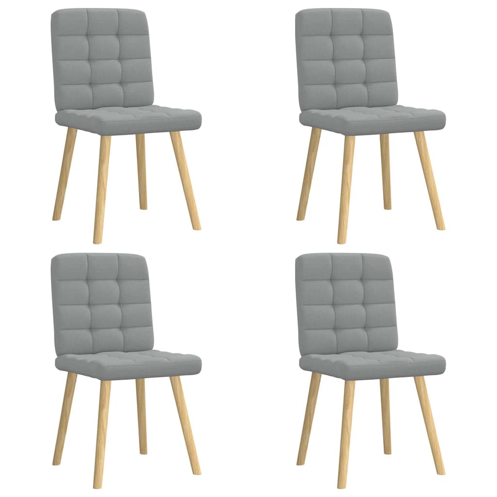 Chaises à manger lot de 4 gris clair tissu Chaises de cuisine vidaXL