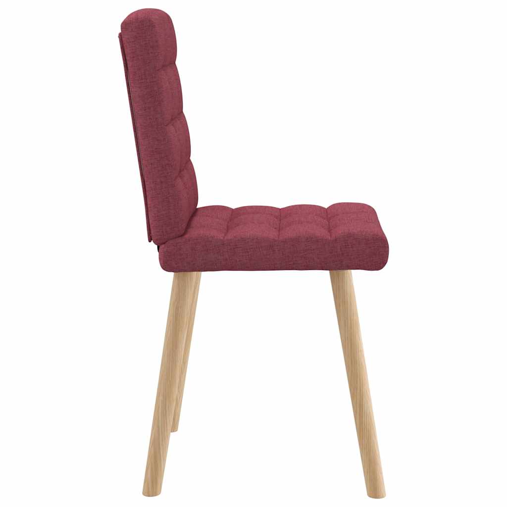 Chaises à manger lot de 4 rouge bordeaux tissu Chaises de cuisine vidaXL