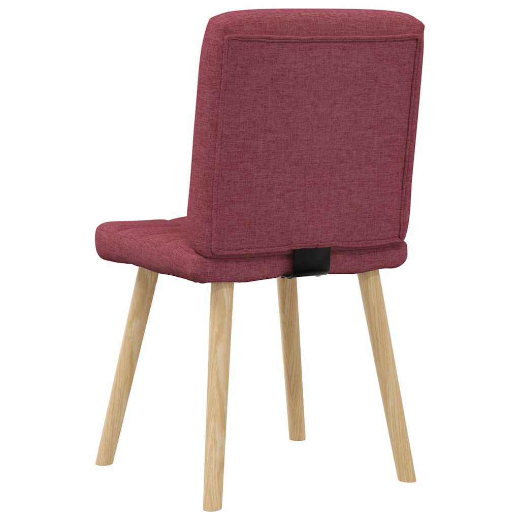 Chaises à manger lot de 4 rouge bordeaux tissu Chaises de cuisine vidaXL