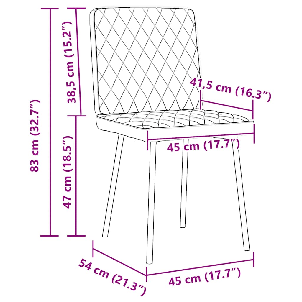 Chaises à manger lot de 4 Gris clair Velours Chaises de cuisine vidaXL