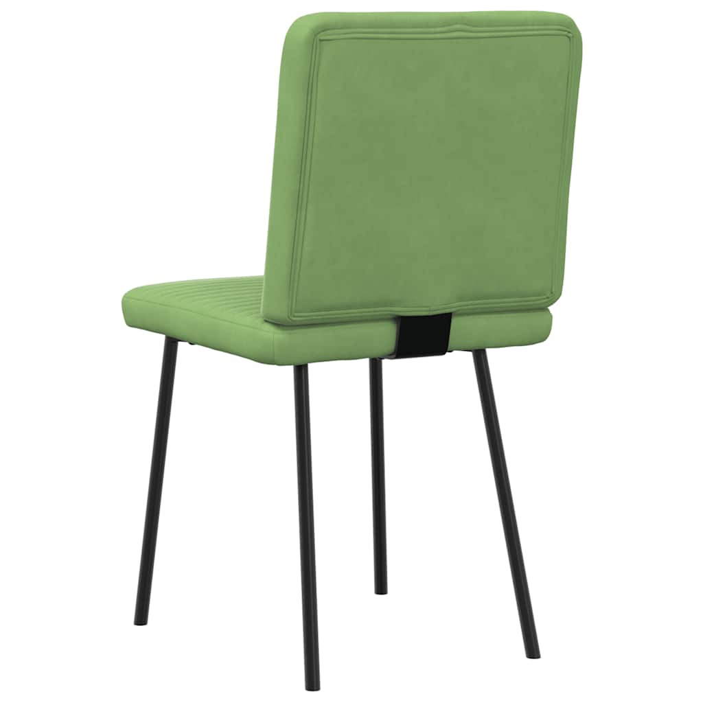 Chaises à manger lot de 4 vert clair velours Chaises de cuisine vidaXL