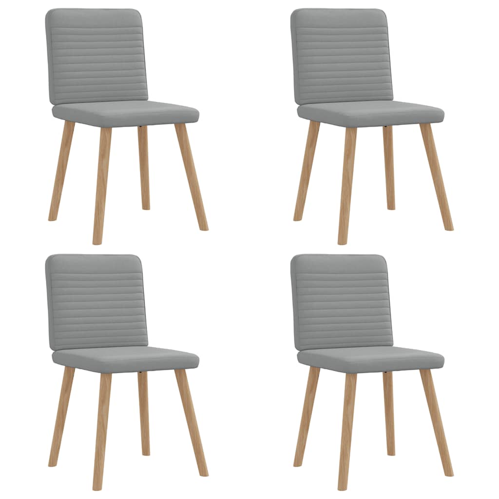 Chaises à manger lot de 4 gris clair tissu Chaises de cuisine vidaXL