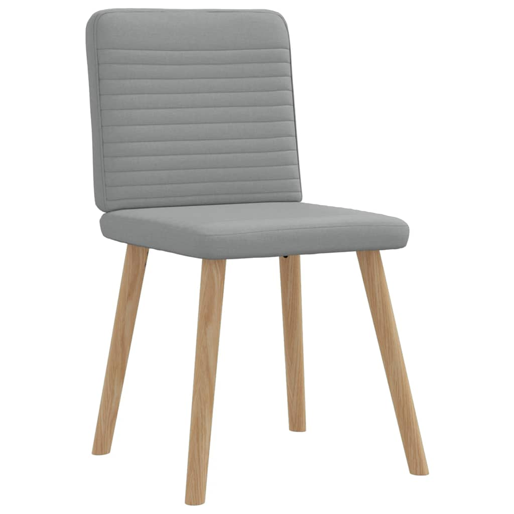 Chaises à manger lot de 4 gris clair tissu Chaises de cuisine vidaXL