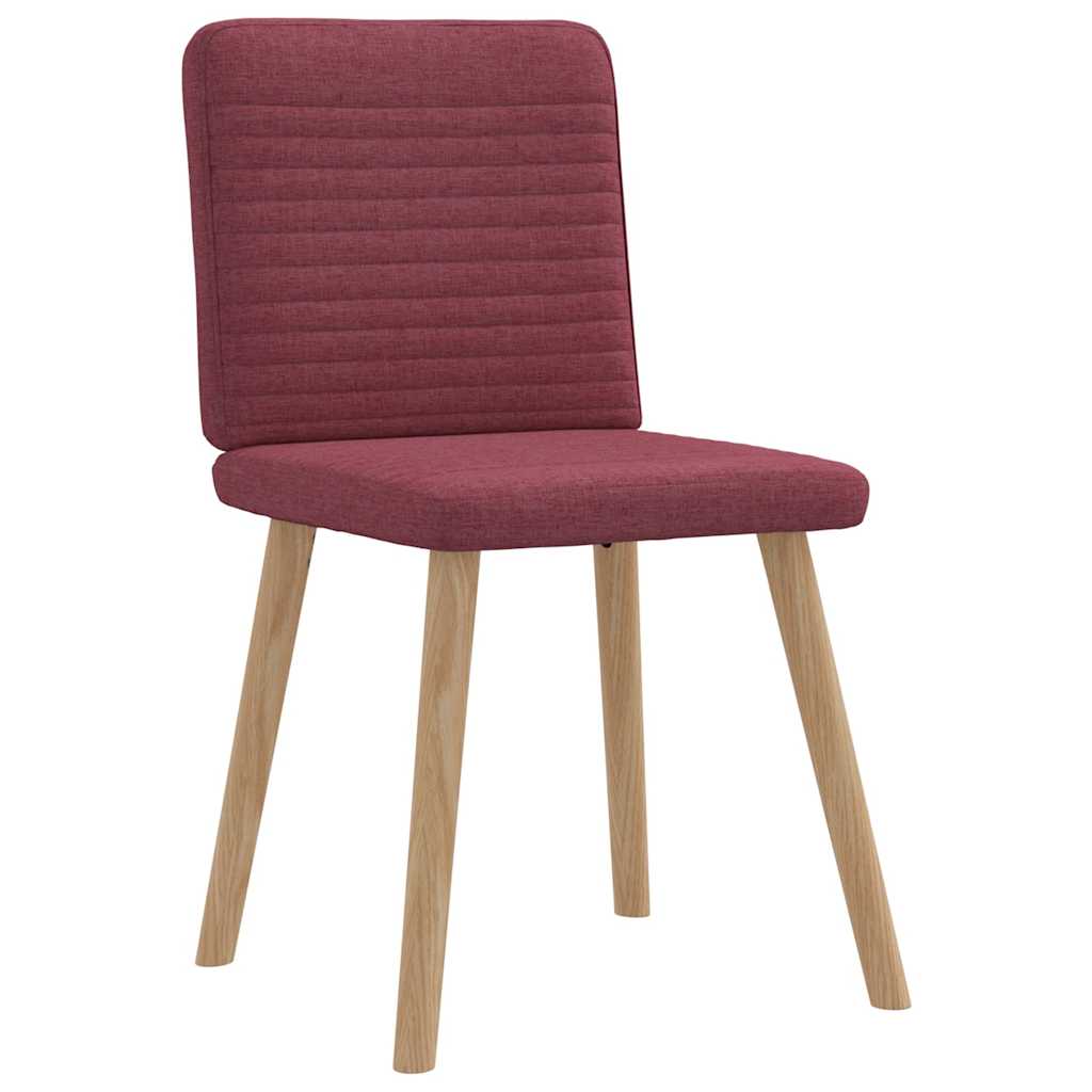 Chaises à manger lot de 4 rouge bordeaux tissu Chaises de cuisine vidaXL