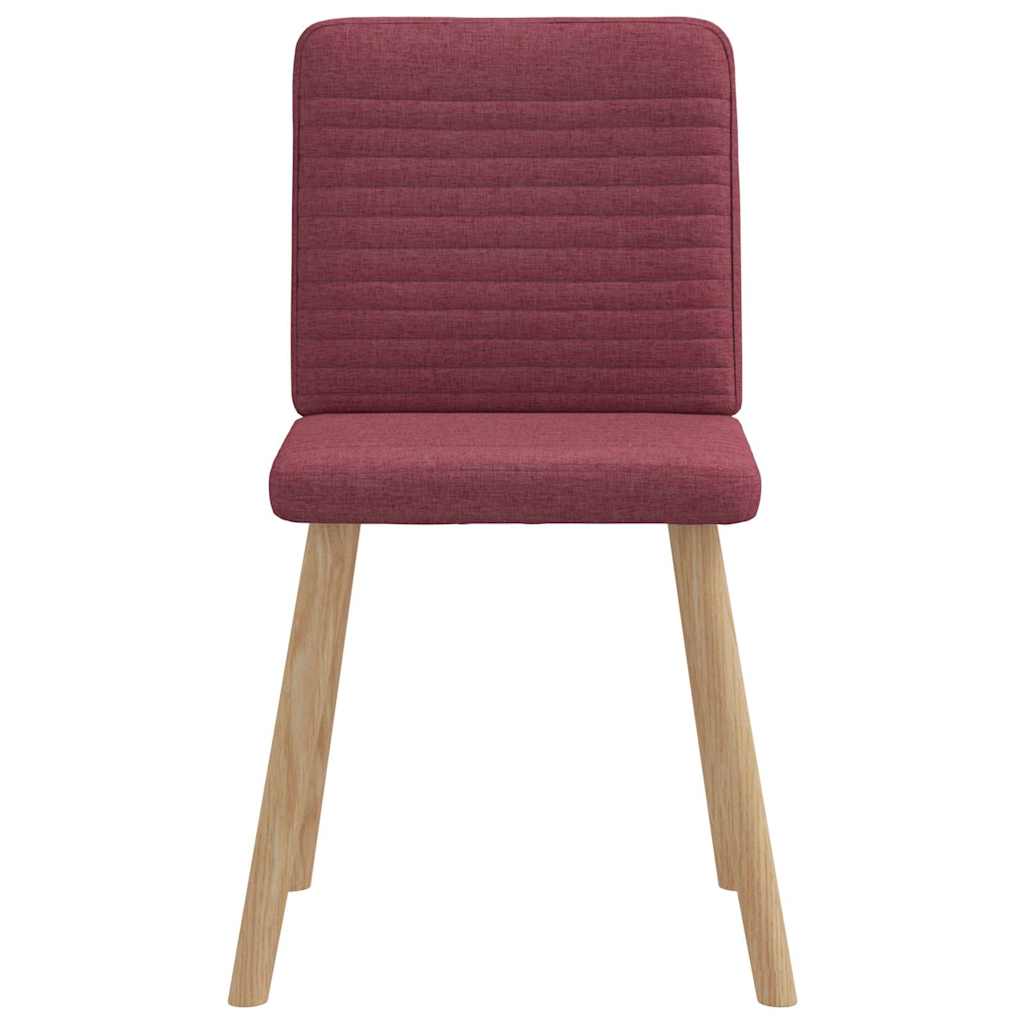 Chaises à manger lot de 4 rouge bordeaux tissu Chaises de cuisine vidaXL