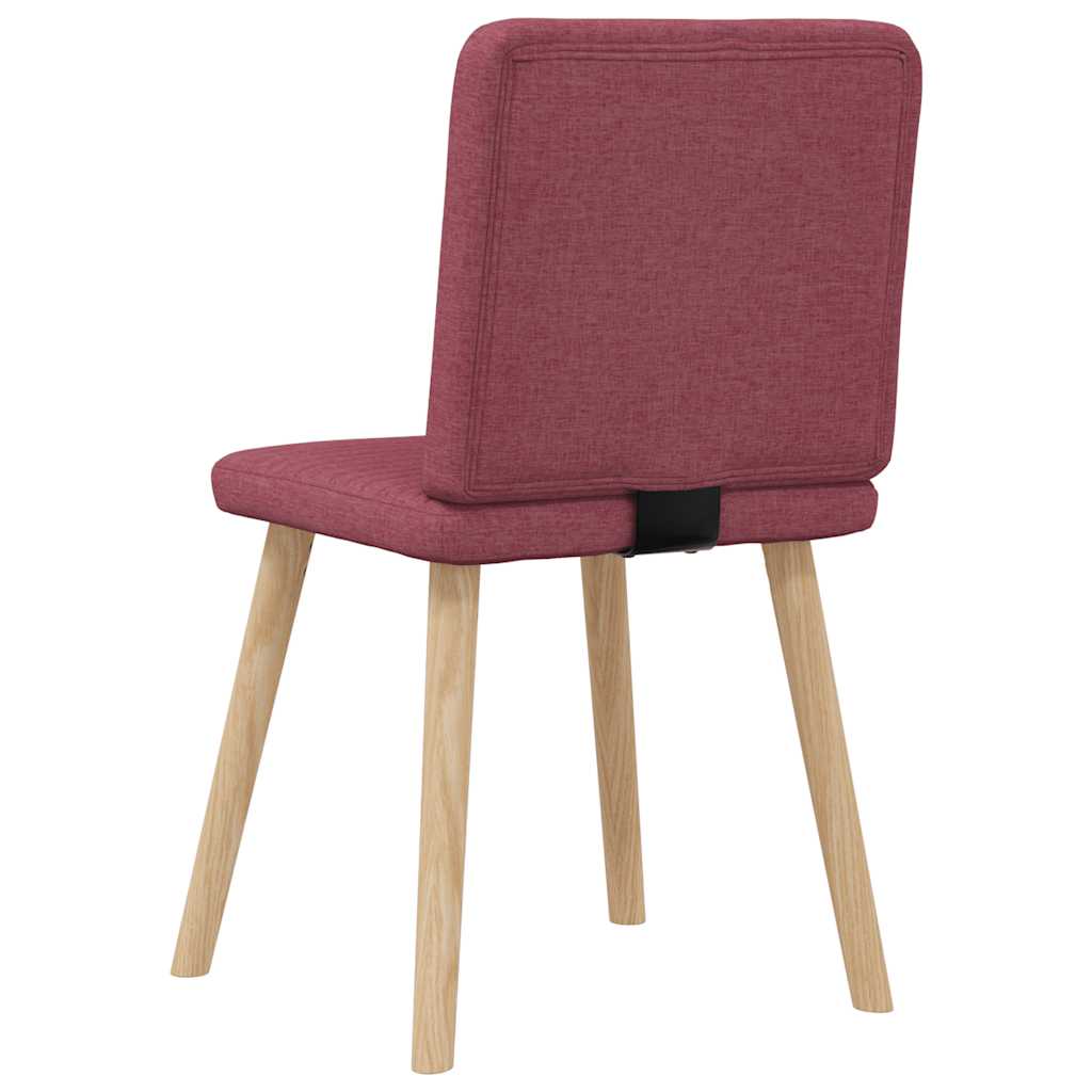 Chaises à manger lot de 4 rouge bordeaux tissu Chaises de cuisine vidaXL