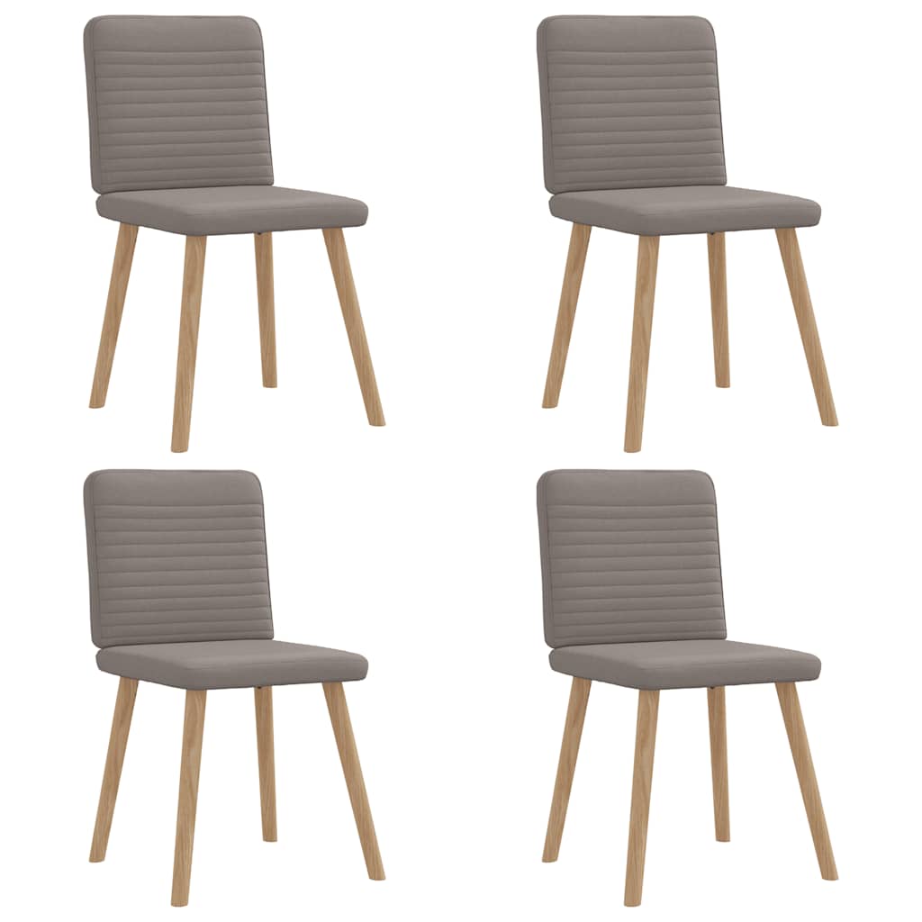 Chaises à manger lot de 4 taupe tissu Chaises de cuisine vidaXL