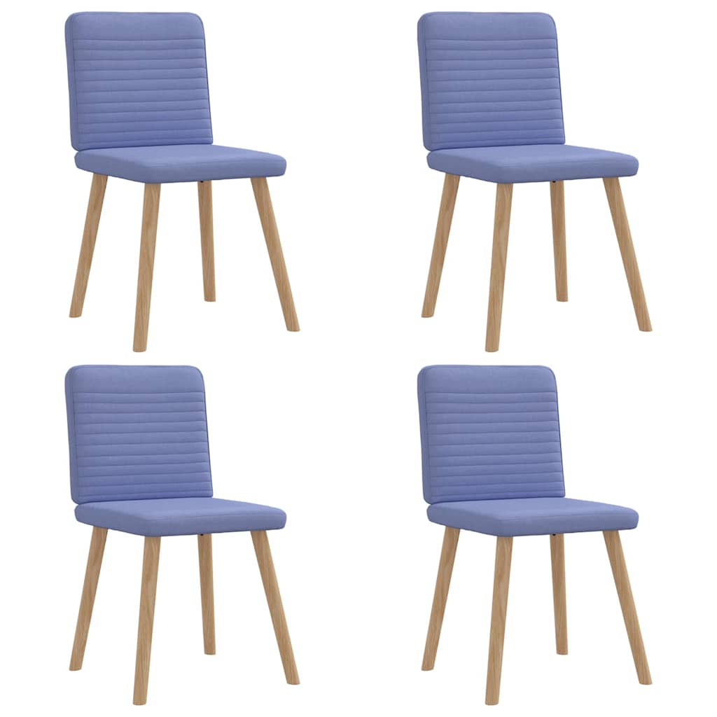 Chaises à manger lot de 4 bleu jean tissu Chaises de cuisine vidaXL