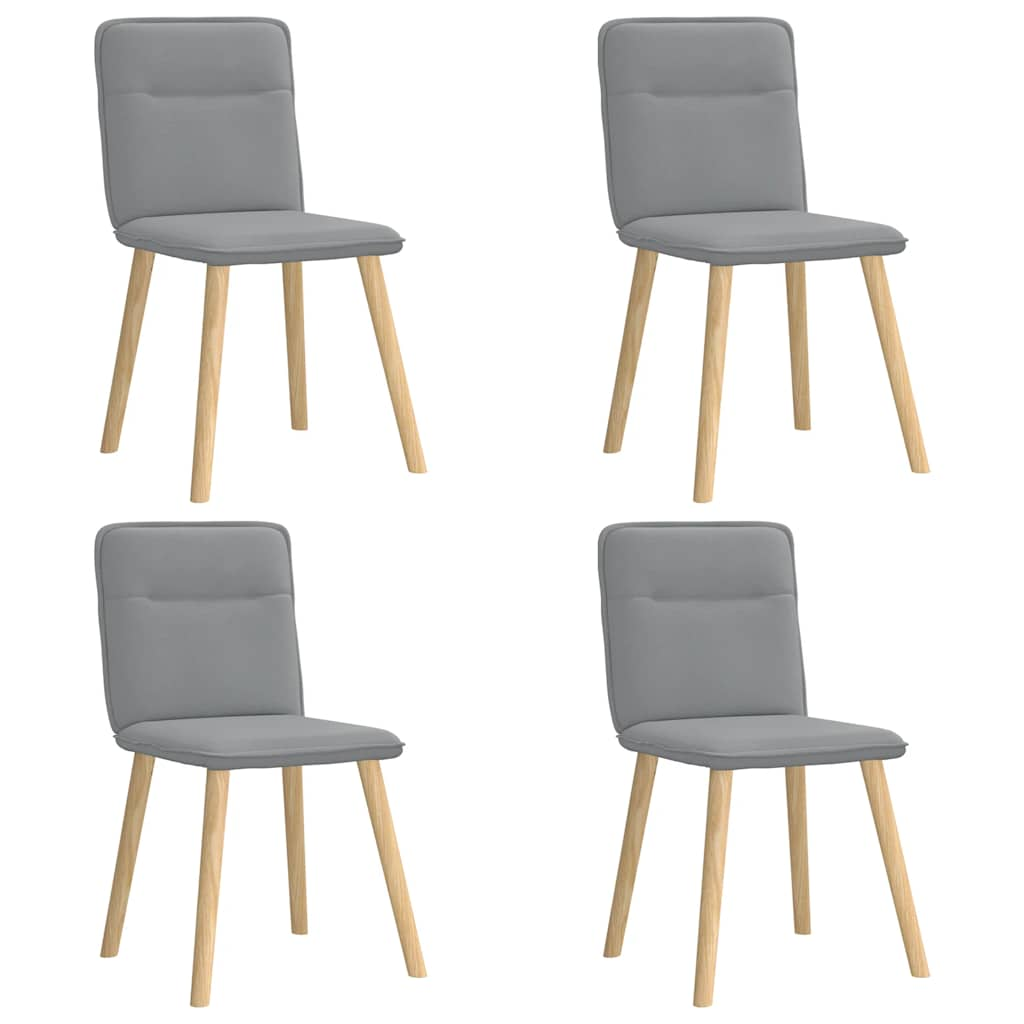 Chaises à manger lot de 4 gris clair tissu Chaises de cuisine vidaXL