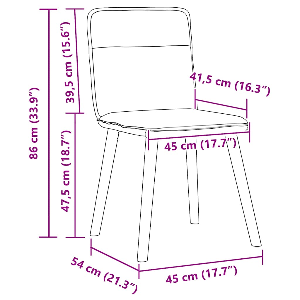 Chaises à manger lot de 4 gris foncé tissu Chaises de cuisine vidaXL