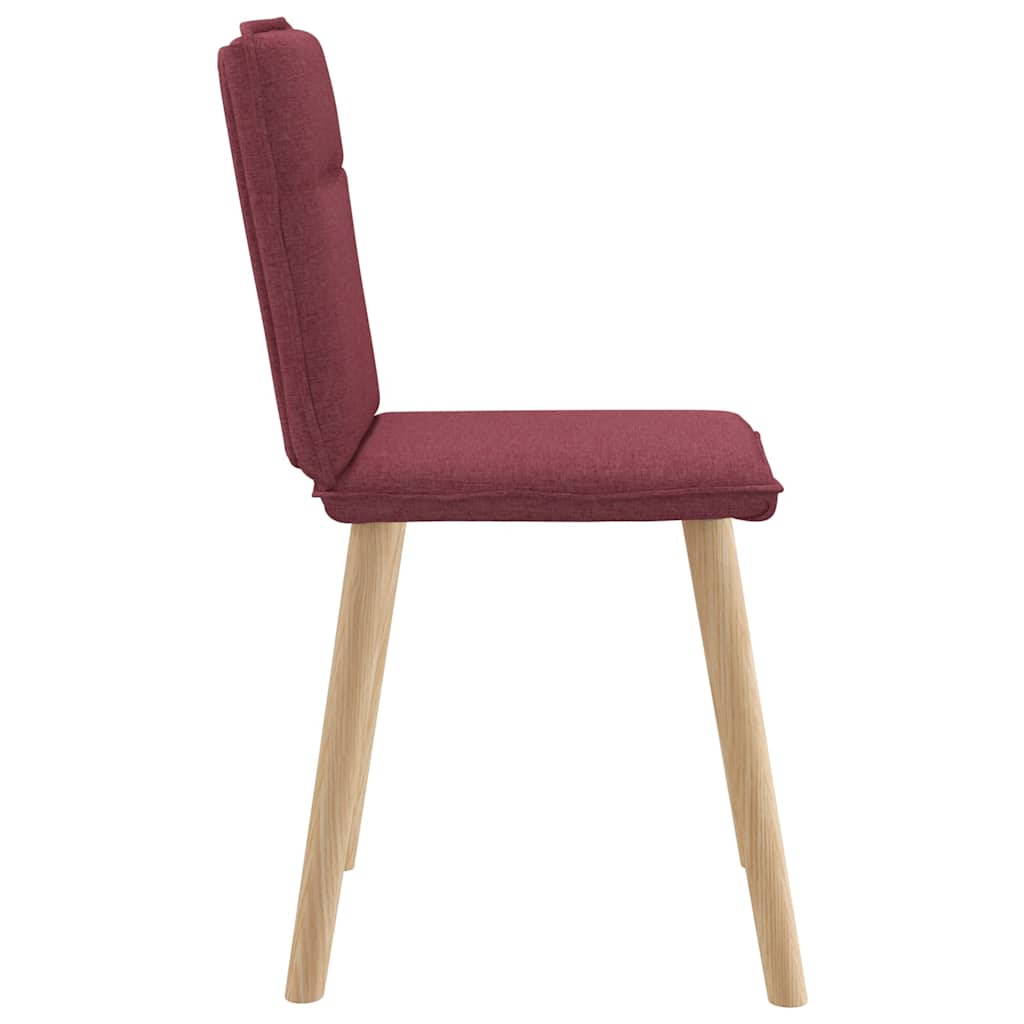 Chaises à manger lot de 4 rouge bordeaux tissu Chaises de cuisine vidaXL