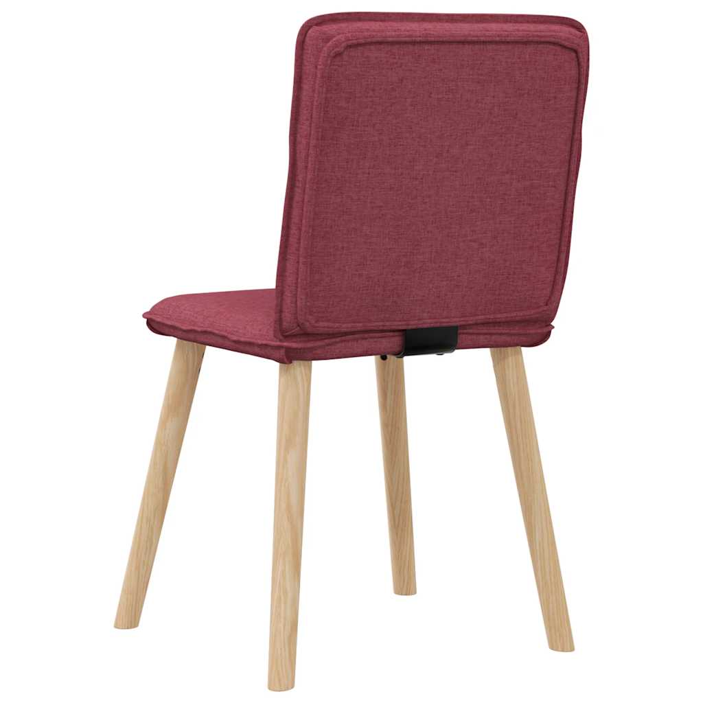 Chaises à manger lot de 4 rouge bordeaux tissu Chaises de cuisine vidaXL