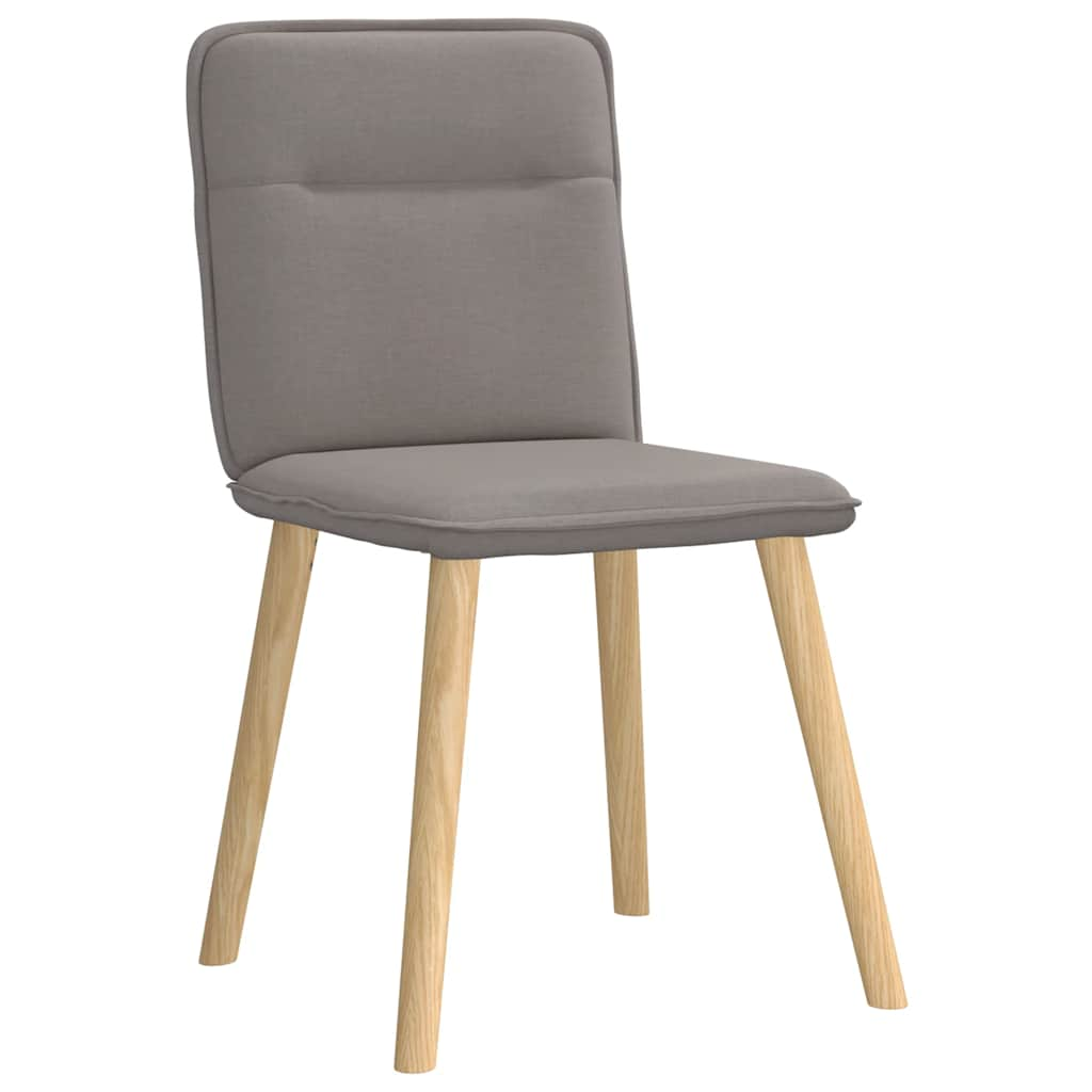 Chaises à manger lot de 4 taupe tissu Chaises de cuisine vidaXL