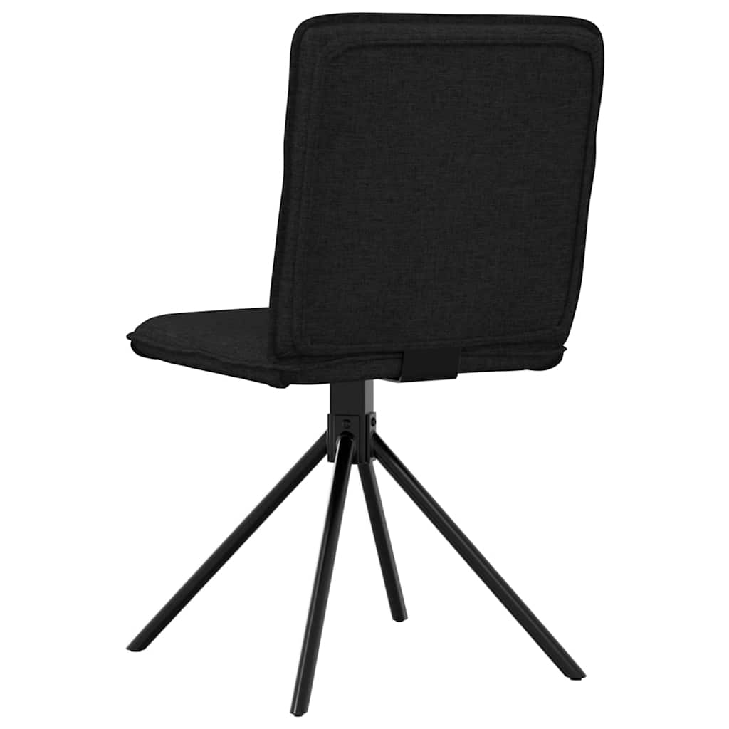 Chaises à manger lot de 4 noir tissu Chaises de cuisine vidaXL