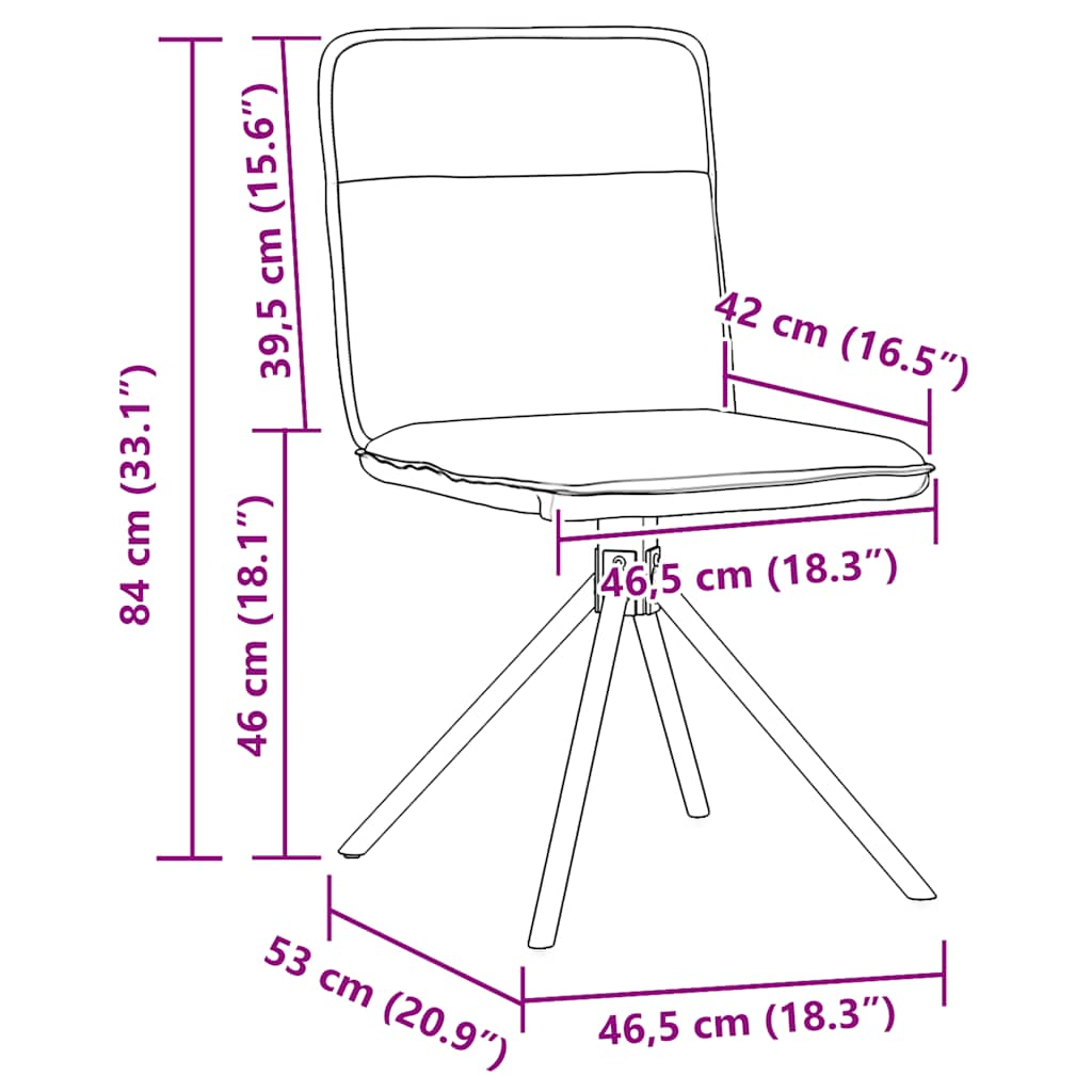 Chaises à manger lot de 4 noir tissu Chaises de cuisine vidaXL