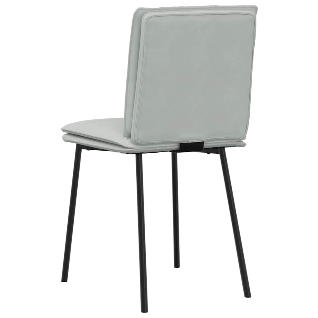 Chaises à manger lot de 4 Gris clair Velours Chaises de cuisine vidaXL