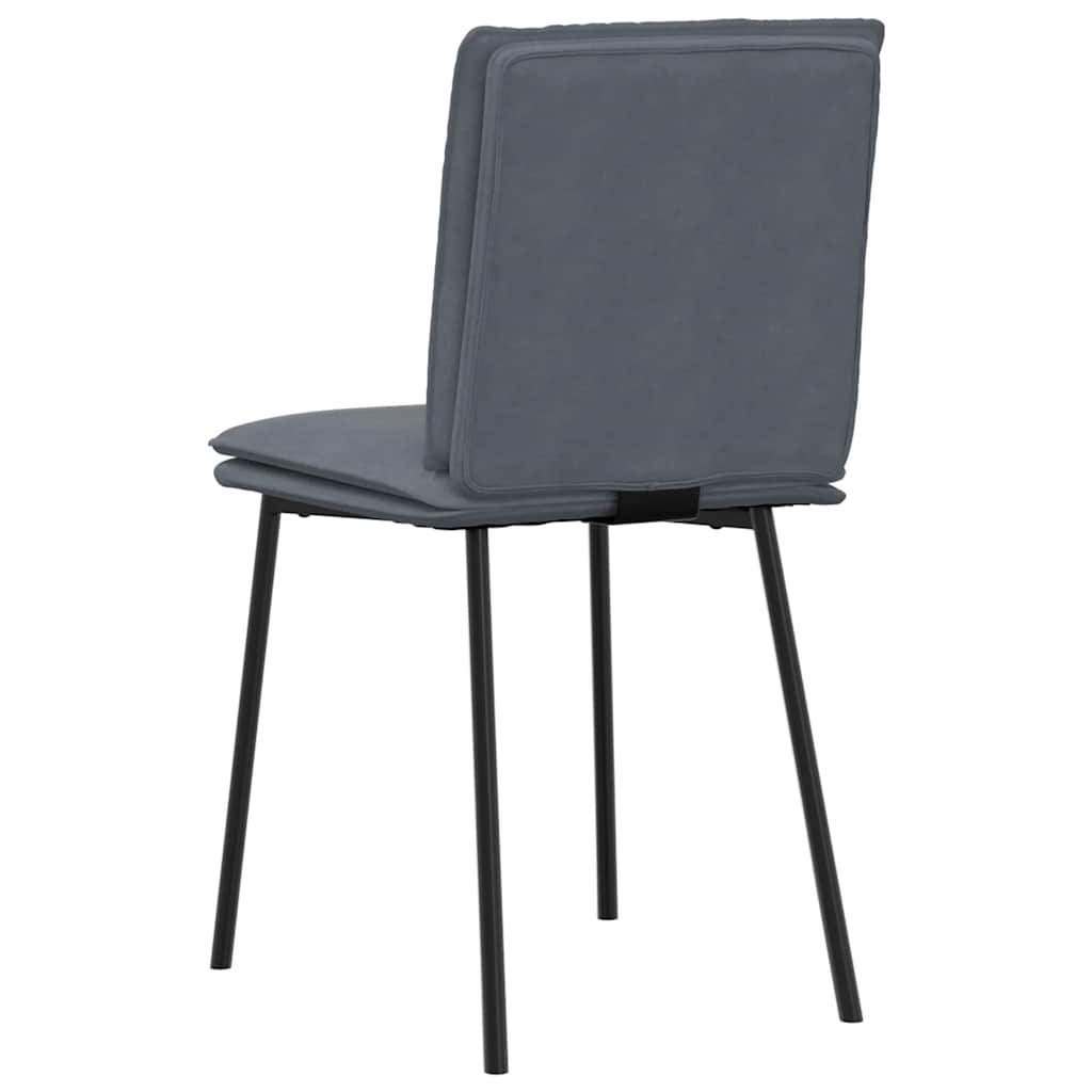 Chaises à manger lot de 4 Gris foncé Velours Chaises de cuisine vidaXL