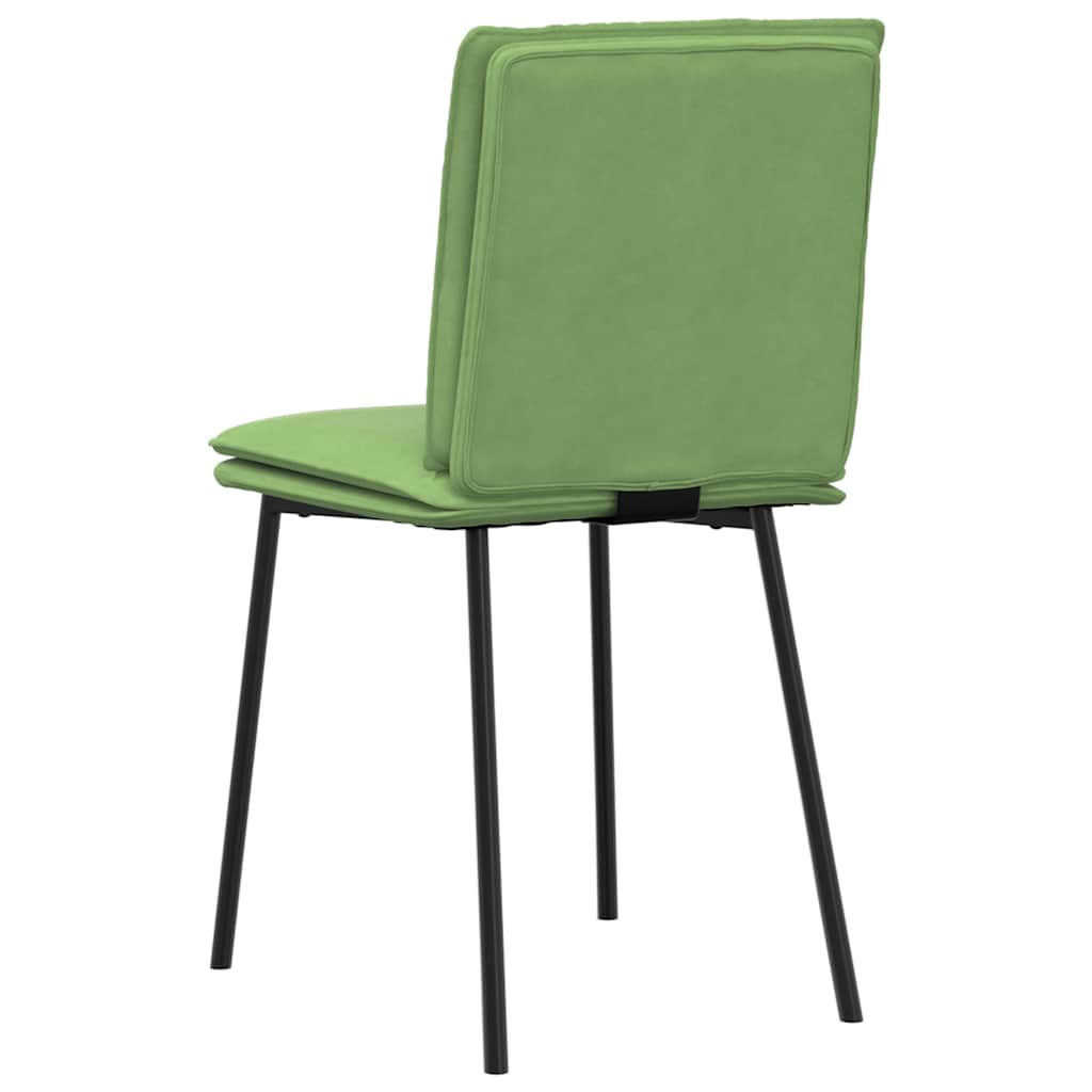 Chaises à manger lot de 4 vert clair velours Chaises de cuisine vidaXL