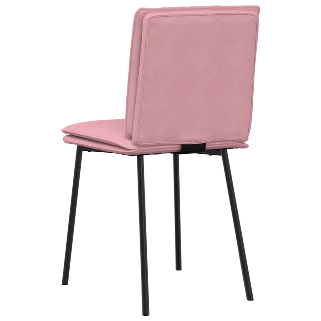 Chaises à manger lot de 4 Rose Velours Chaises de cuisine vidaXL