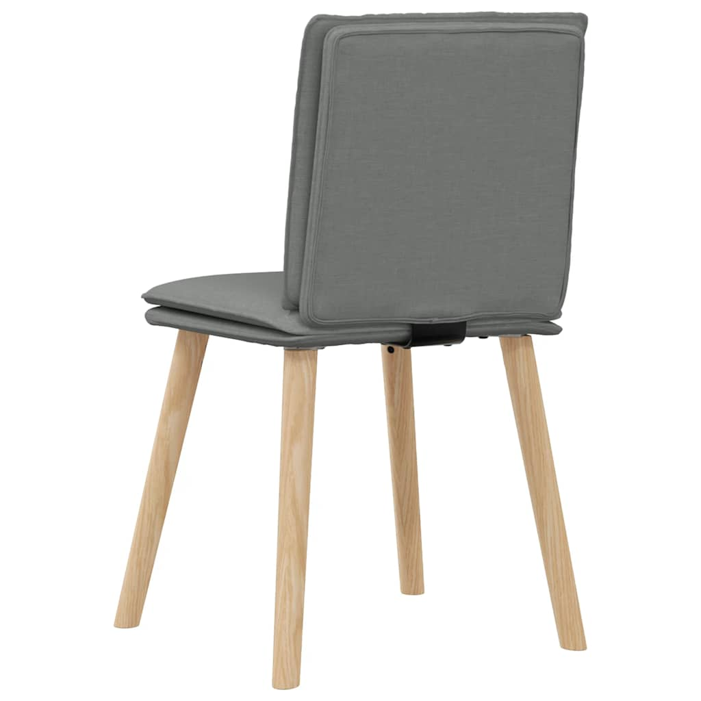 Chaises à manger lot de 4 gris foncé tissu Chaises de cuisine vidaXL