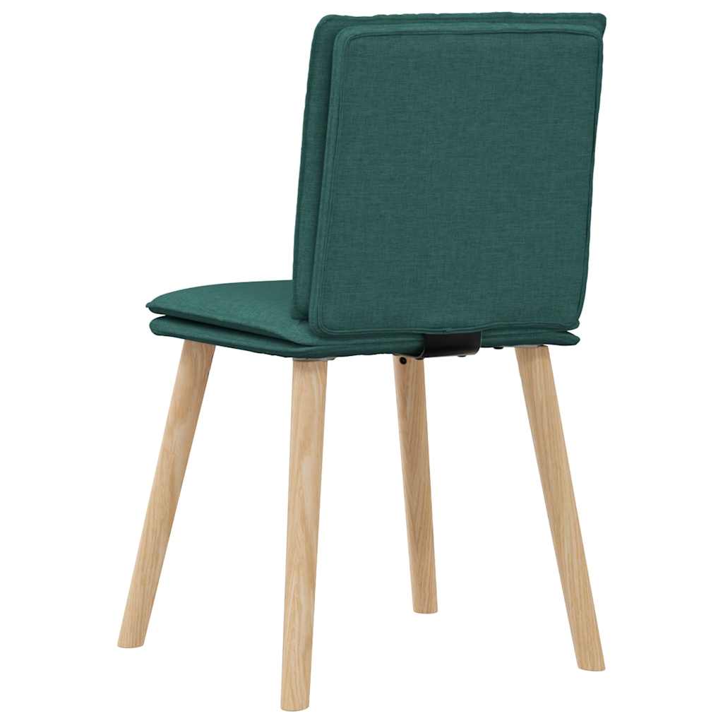 Chaises à manger lot de 4 vert foncé tissu Chaises de cuisine vidaXL