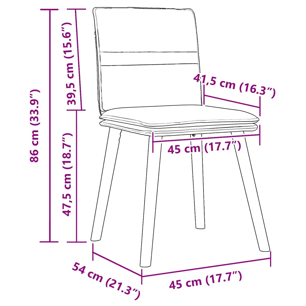 Chaises à manger lot de 4 vert foncé tissu Chaises de cuisine vidaXL