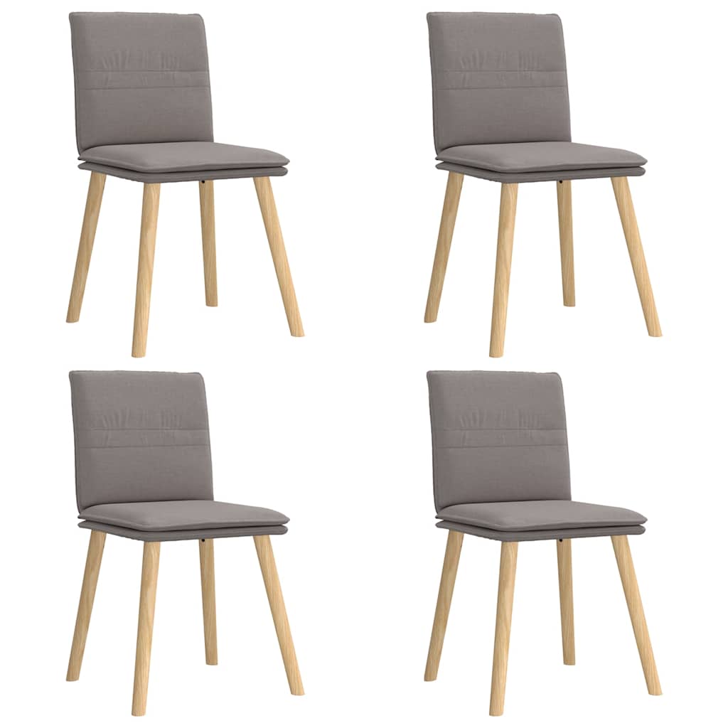 Chaises à manger lot de 4 taupe tissu Chaises de cuisine vidaXL