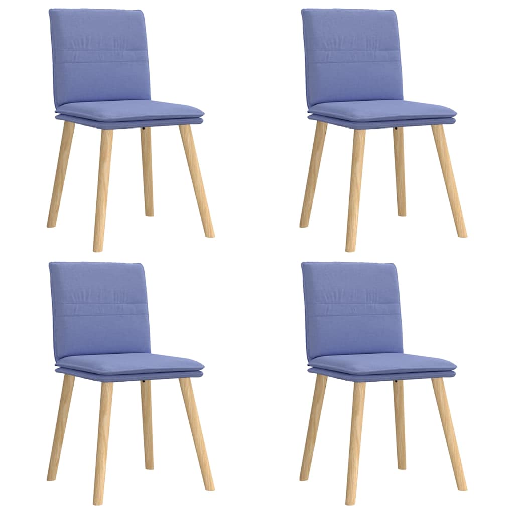 Chaises à manger lot de 4 bleu jean tissu Chaises de cuisine vidaXL