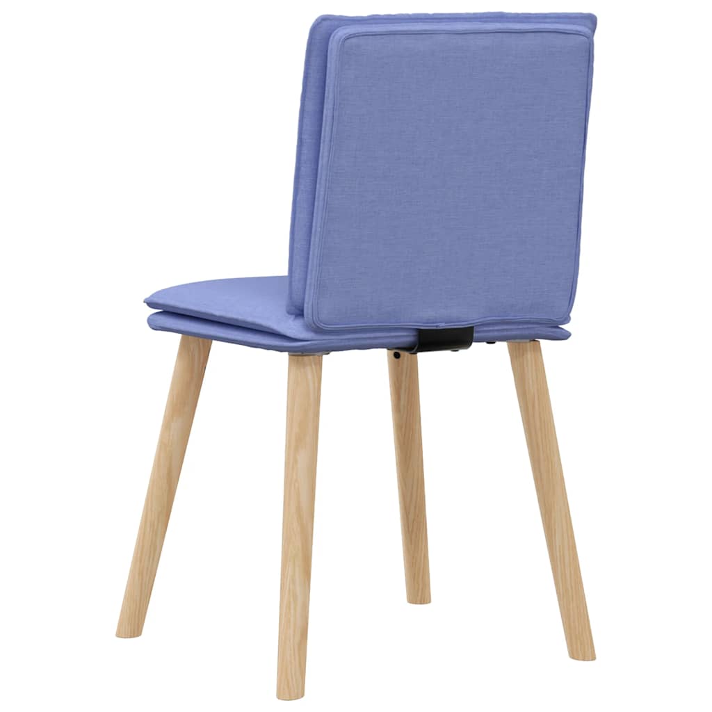 Chaises à manger lot de 4 bleu jean tissu Chaises de cuisine vidaXL