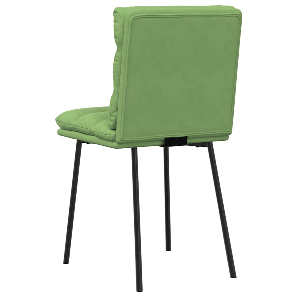 Chaises à manger lot de 4 vert clair velours Chaises de cuisine vidaXL