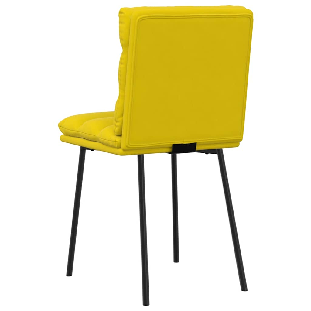 Chaises à manger lot de 4 jaune velours Chaises de cuisine vidaXL