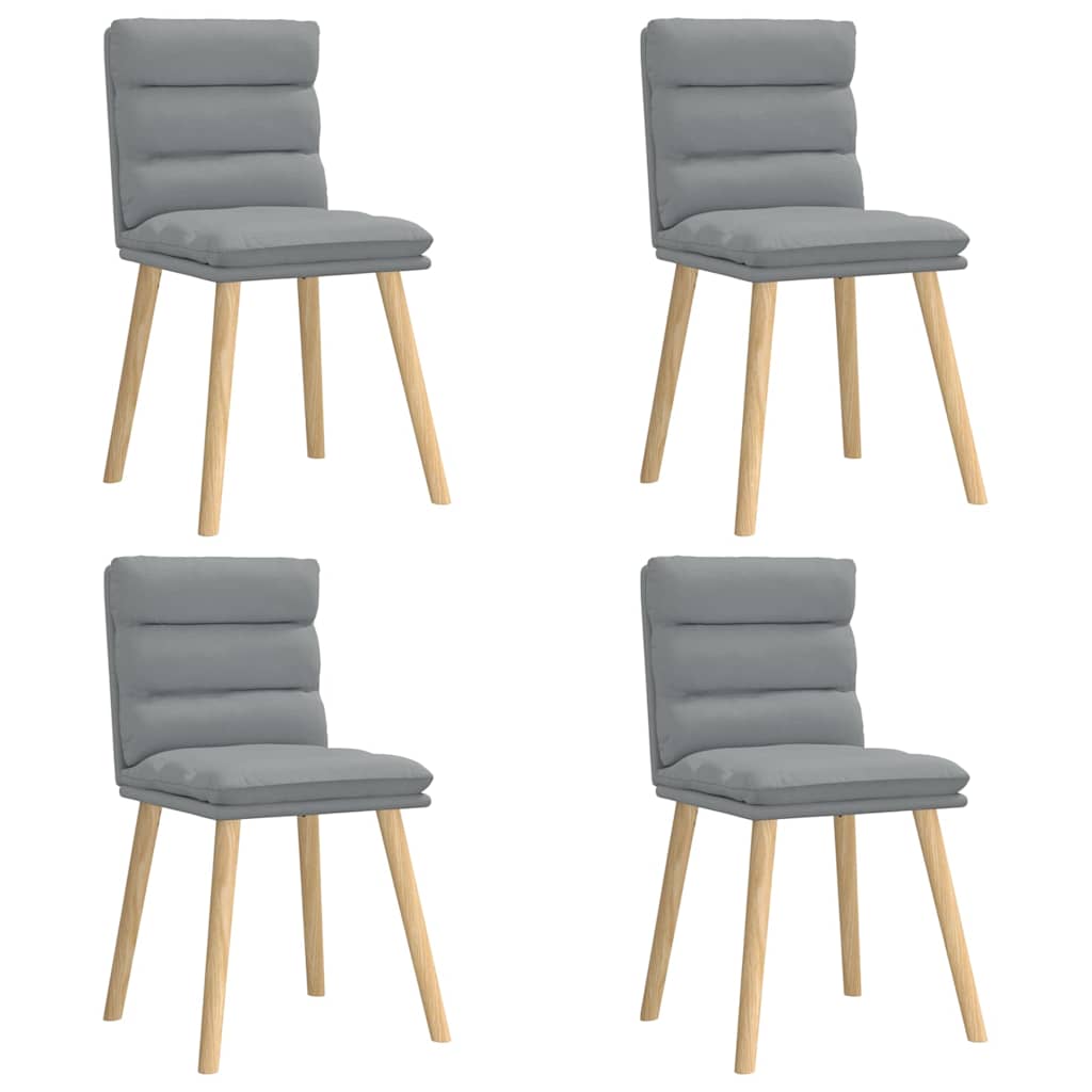 Chaises à manger lot de 4 gris clair tissu Chaises de cuisine vidaXL