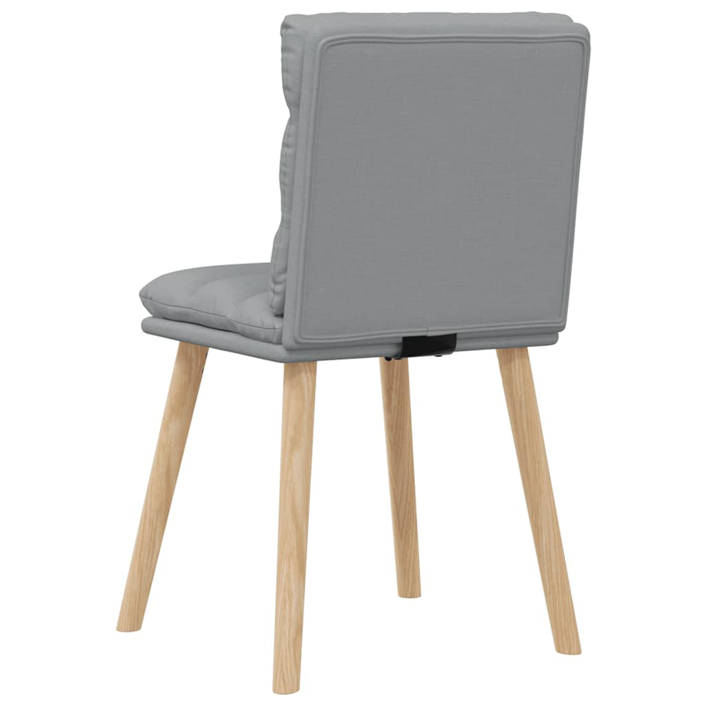 Chaises à manger lot de 4 gris clair tissu Chaises de cuisine vidaXL