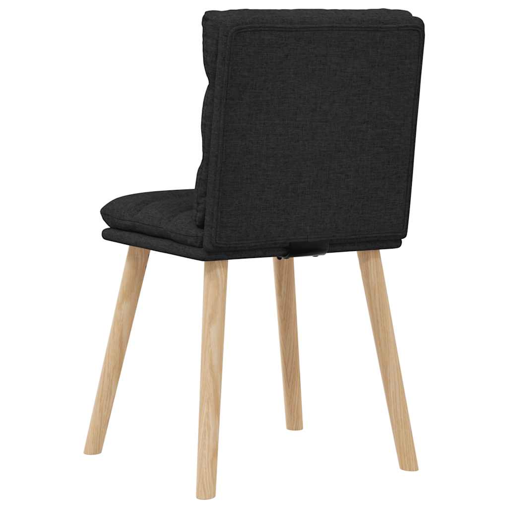 Chaises à manger lot de 4 noir tissu Chaises de cuisine vidaXL