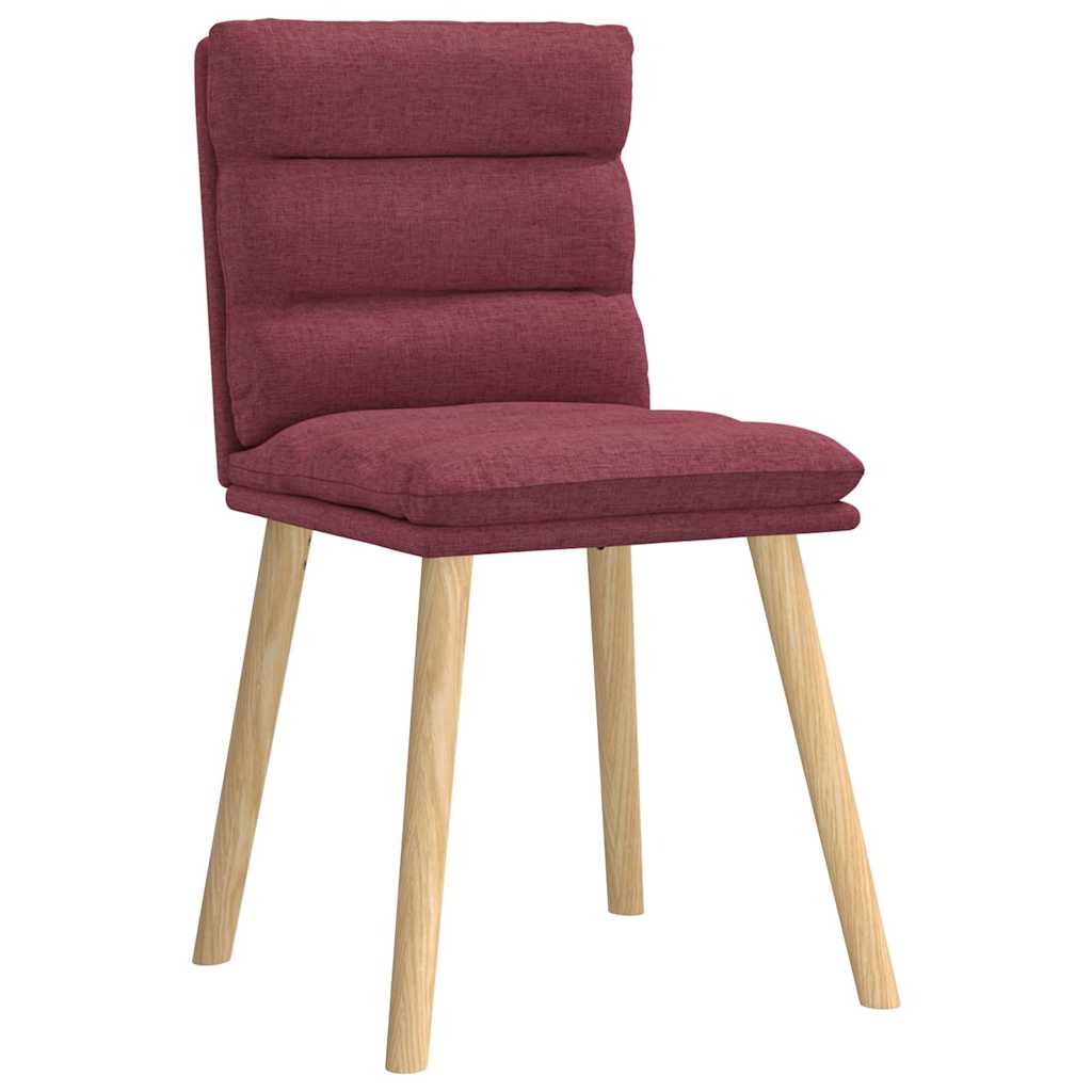 Chaises à manger lot de 4 rouge bordeaux tissu Chaises de cuisine vidaXL