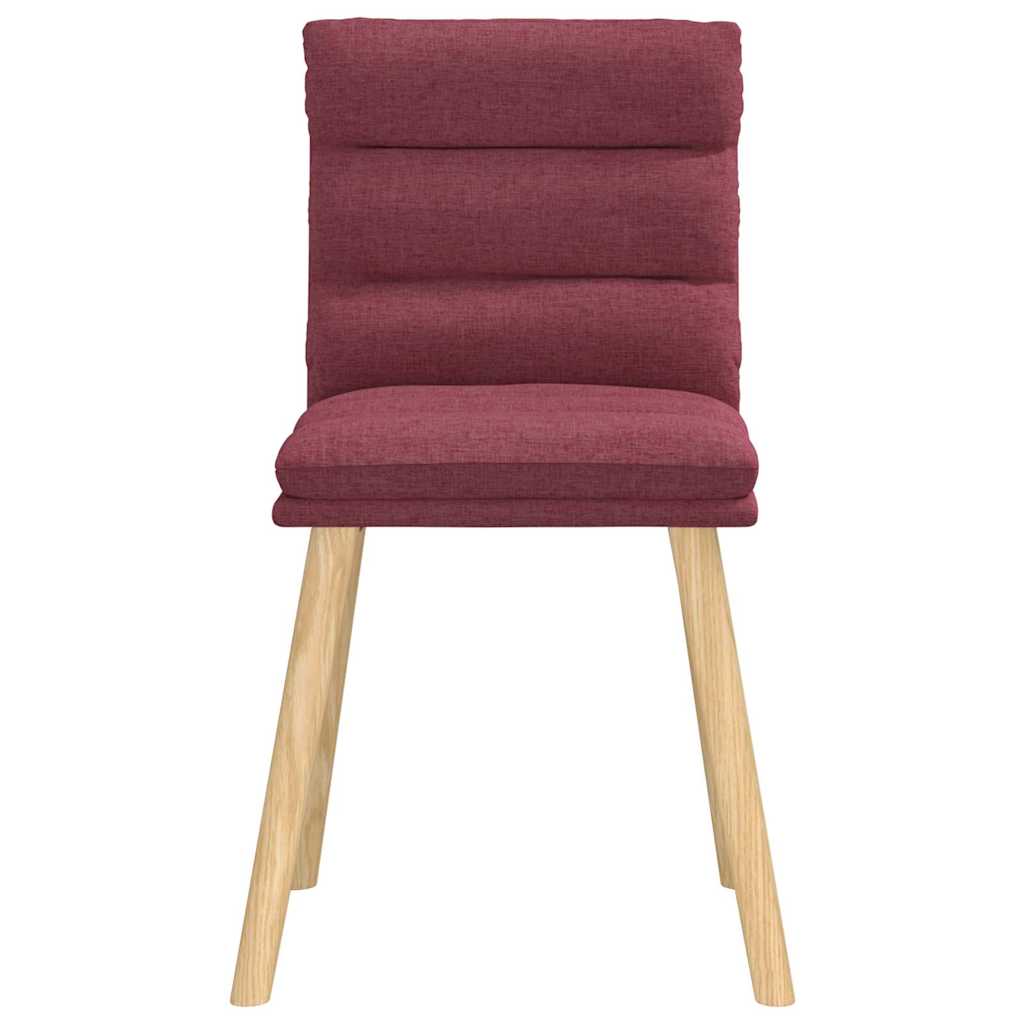 Chaises à manger lot de 4 rouge bordeaux tissu Chaises de cuisine vidaXL