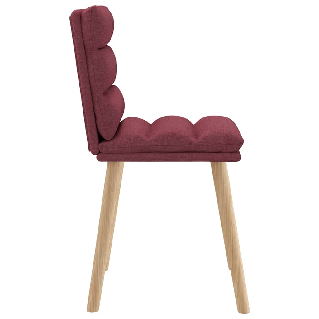 Chaises à manger lot de 4 rouge bordeaux tissu Chaises de cuisine vidaXL