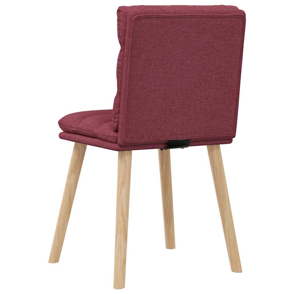 Chaises à manger lot de 4 rouge bordeaux tissu Chaises de cuisine vidaXL