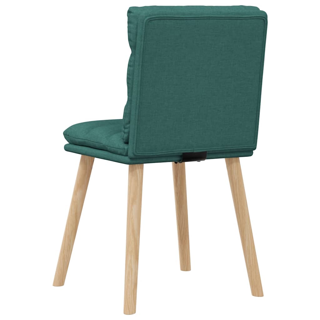 Chaises à manger lot de 4 vert foncé tissu Chaises de cuisine vidaXL