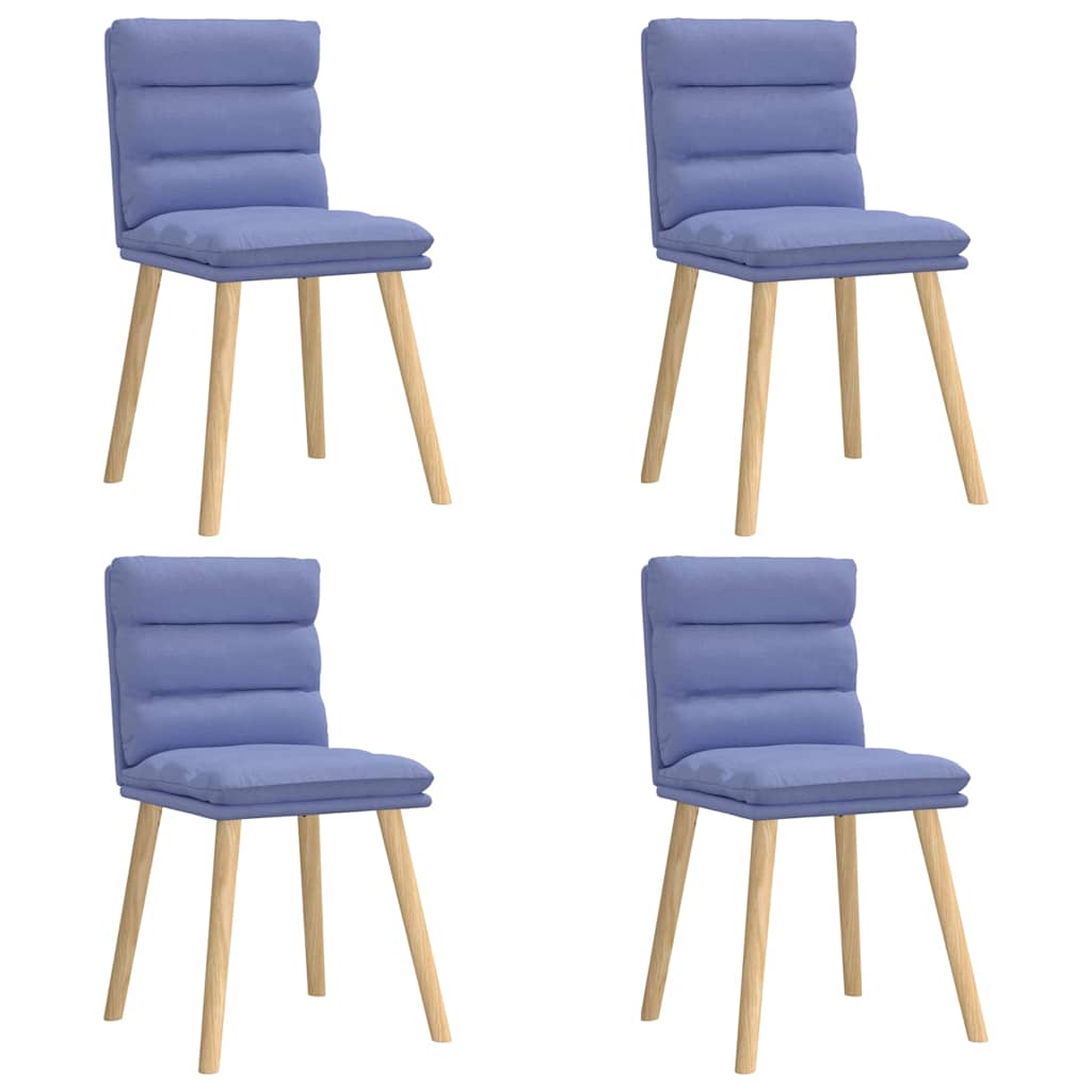 Chaises à manger lot de 4 bleu jean tissu Chaises de cuisine vidaXL