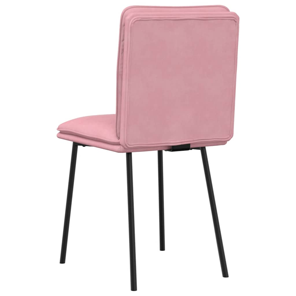 Chaises à manger lot de 4 Rose Velours Chaises de cuisine vidaXL