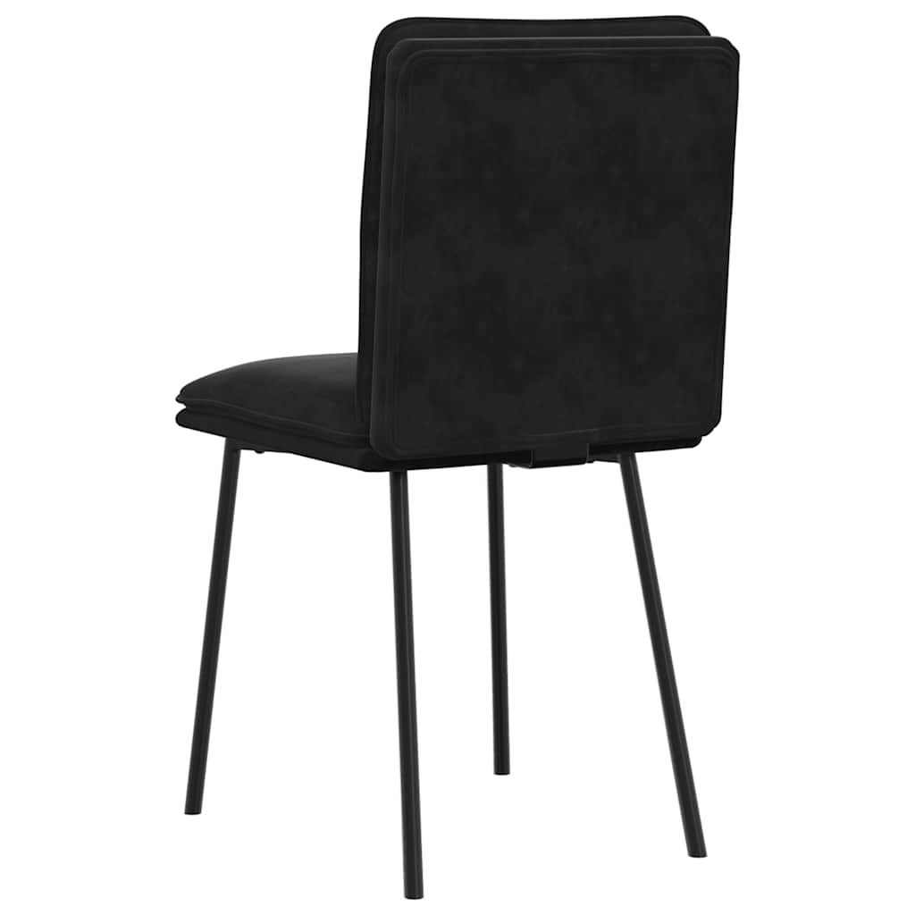 Chaises à manger lot de 4 Noir Velours Chaises de cuisine vidaXL