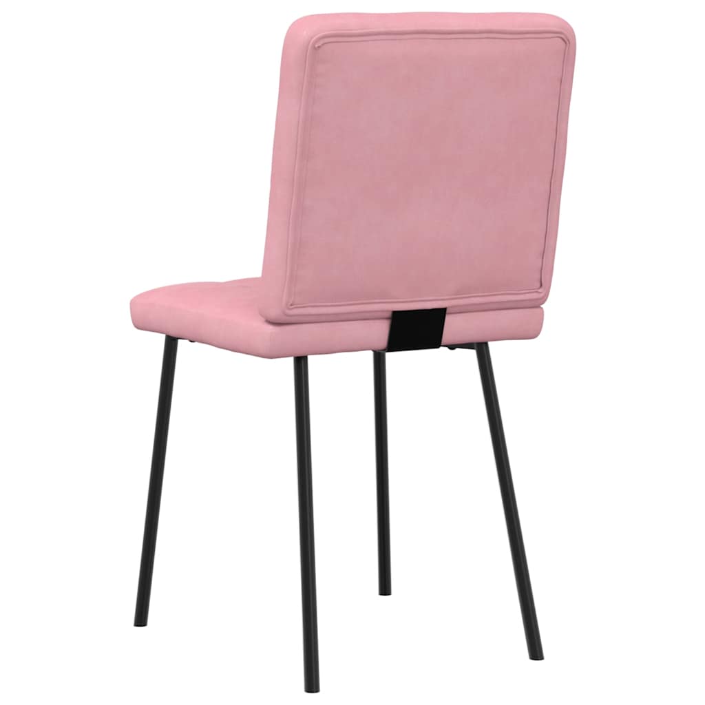 Chaises à manger lot de 6 rose velours Chaises de cuisine vidaXL