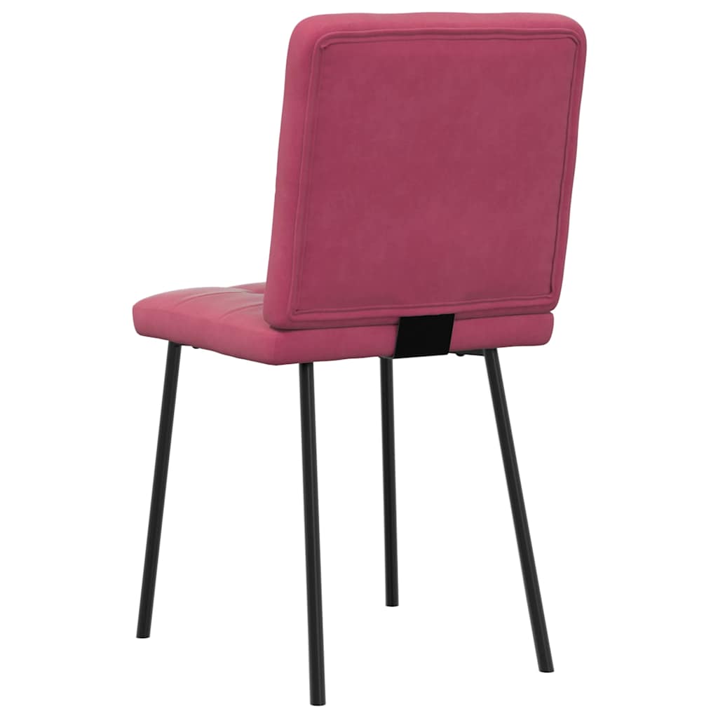 Chaises à manger lot de 6 rouge bordeaux velours Chaises de cuisine vidaXL