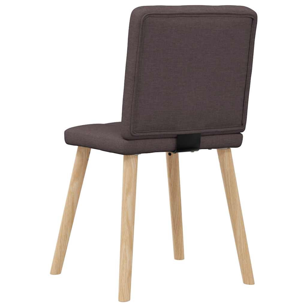 Chaises à manger lot de 6 marron foncé tissu Chaises de cuisine vidaXL