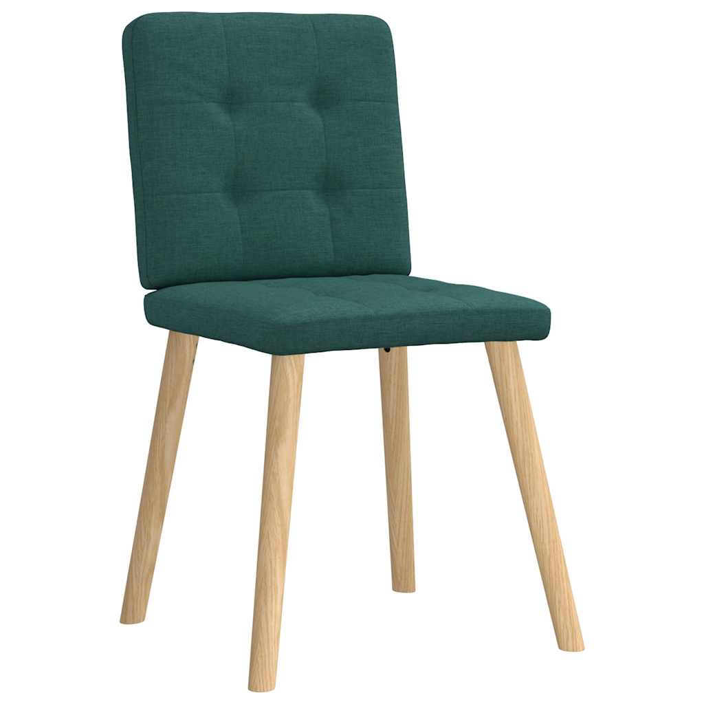 Chaises à manger lot de 6 vert foncé tissu Chaises de cuisine vidaXL