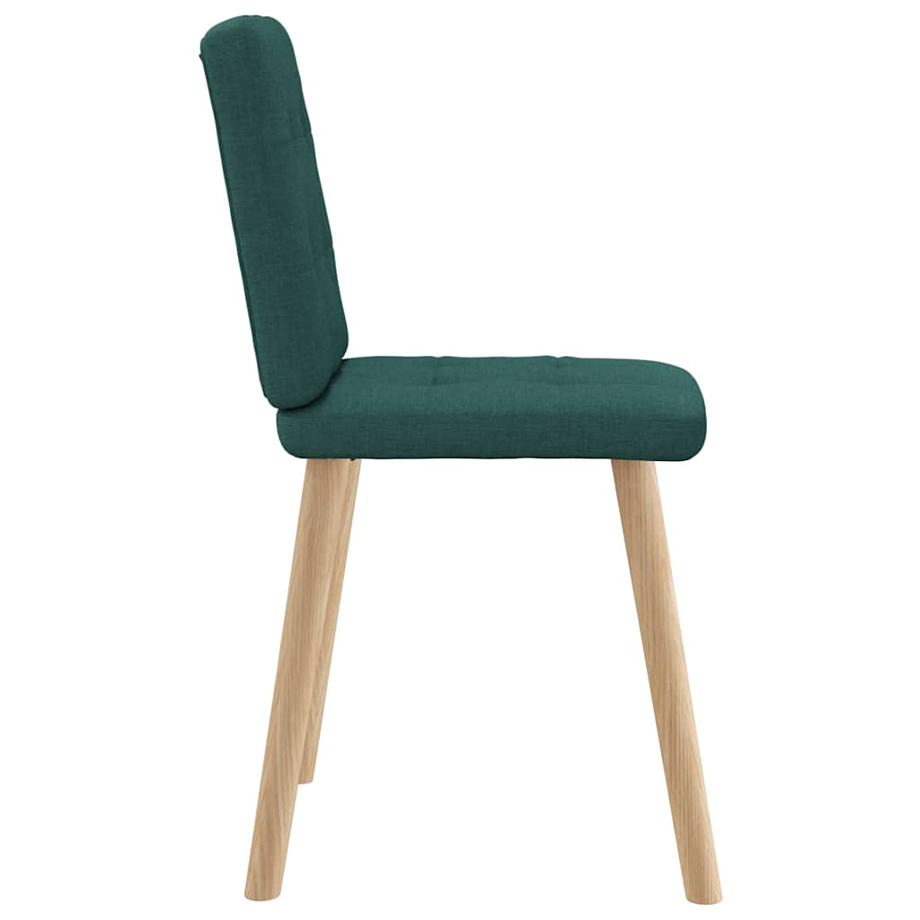 Chaises à manger lot de 6 vert foncé tissu Chaises de cuisine vidaXL